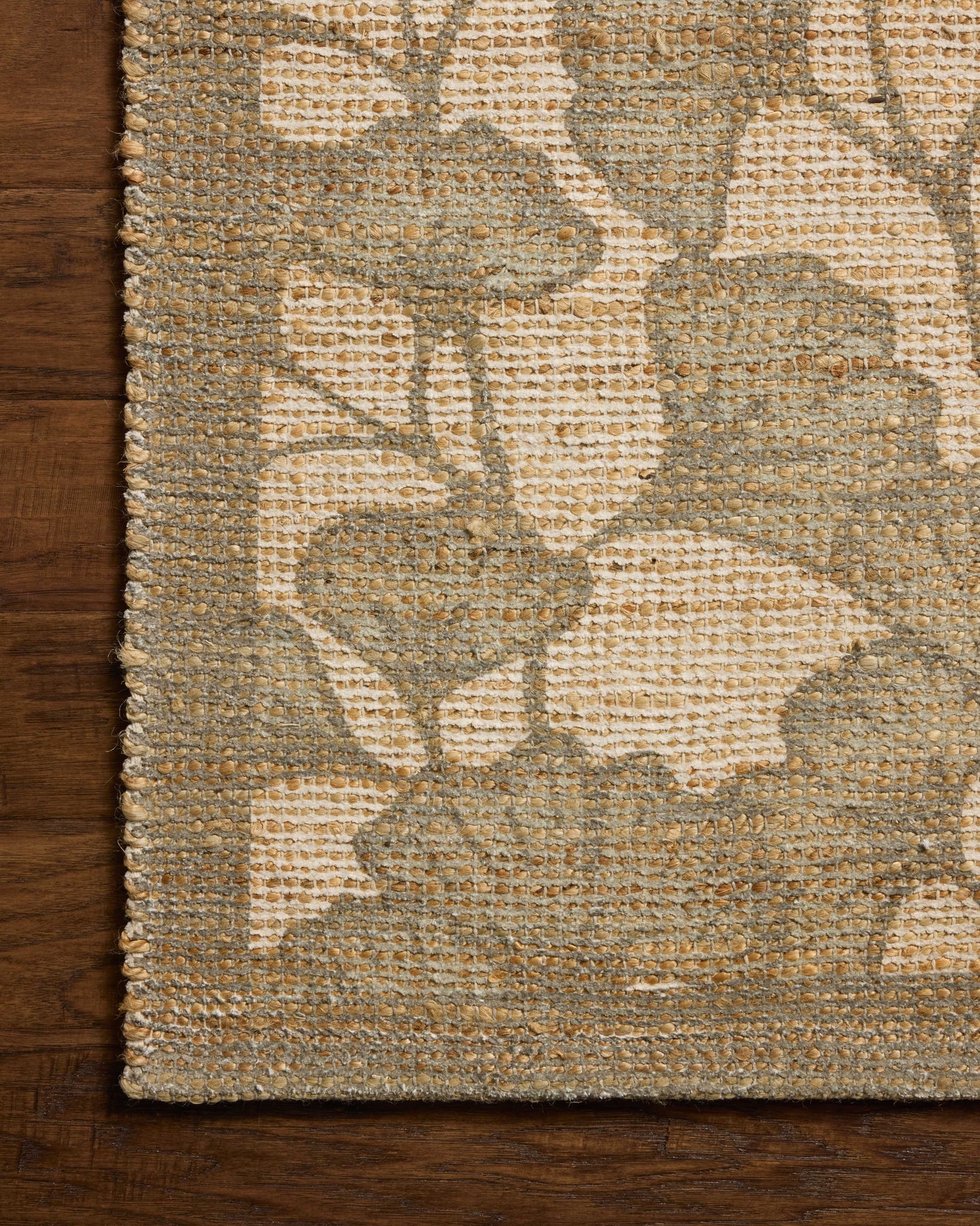 Rue Olive / Sage shown from a different angle to reveal its pattern.