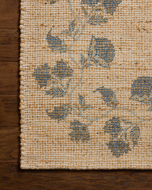 Rue Natural / Denim shown from a different angle to reveal its pattern.