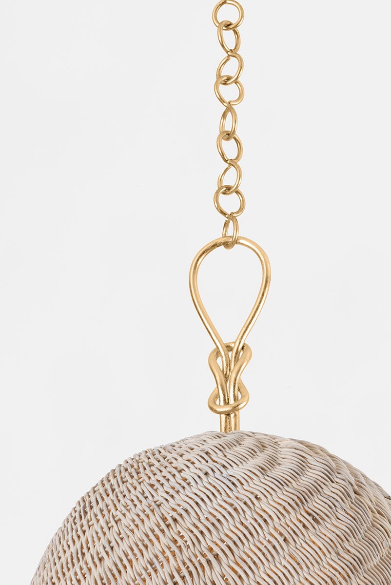 Reina Pendant 14" — a Hudson Valley pendant for kitchens, entries, and dining rooms at Laurie Yapp Home.