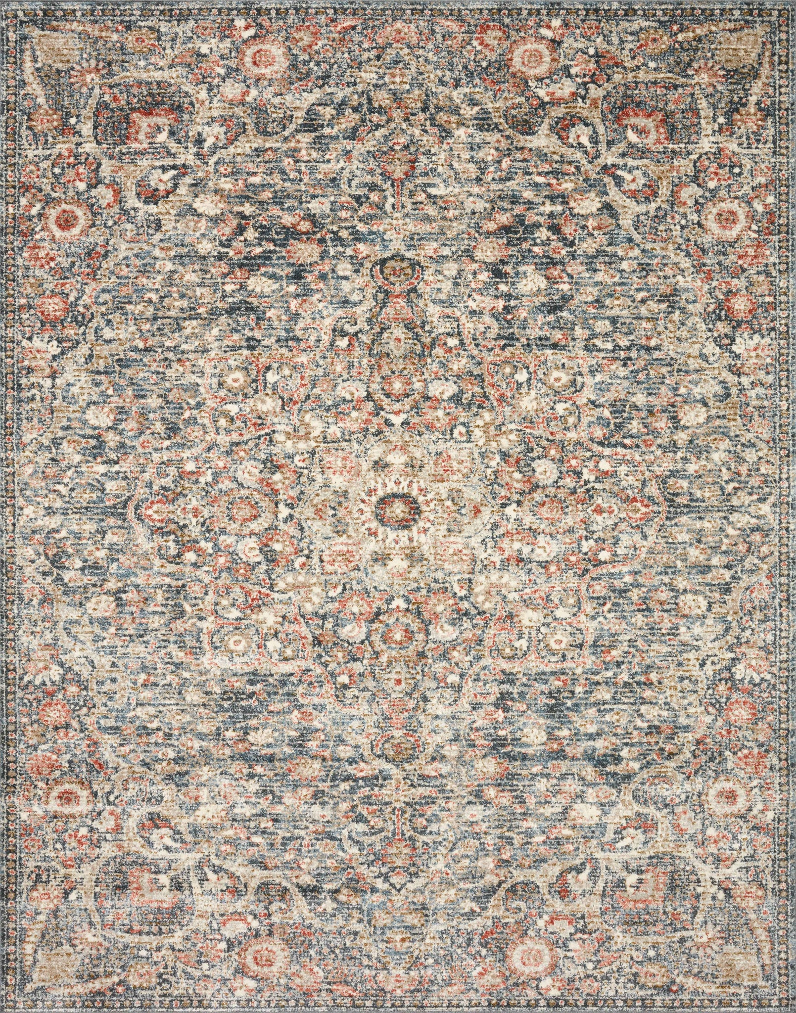 Saban Blue / Spice — a Loloi rug at Laurie Yapp Home.