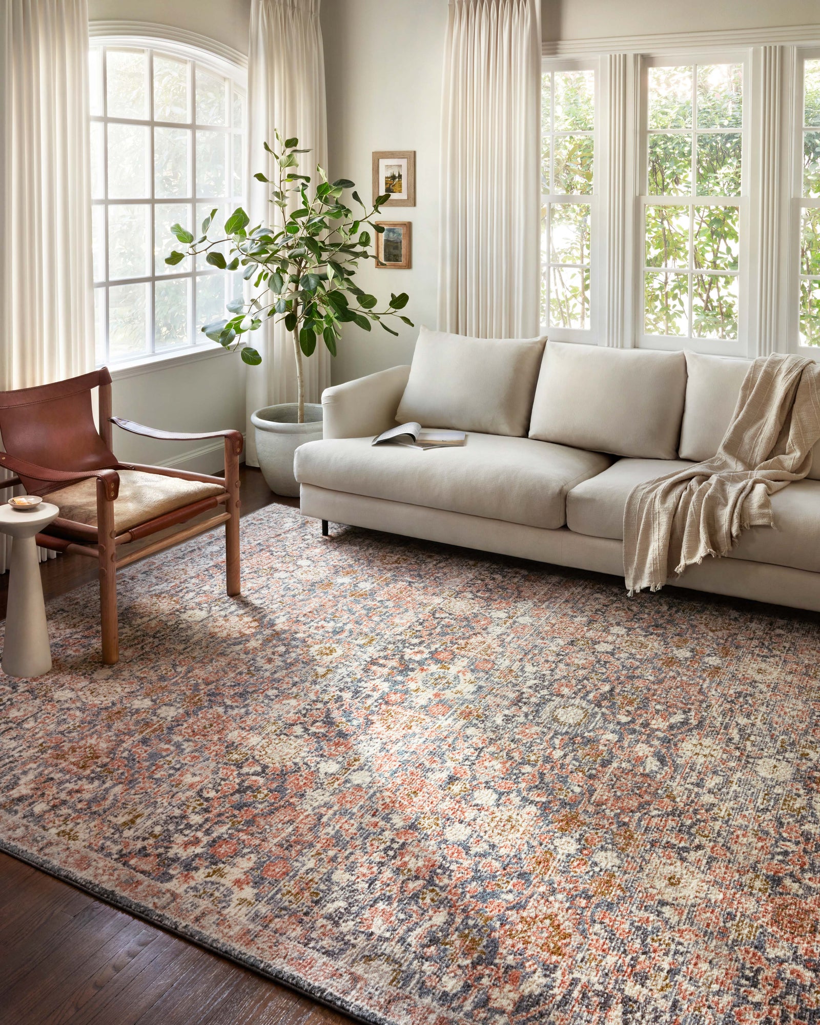 Saban Navy / Rust — a Loloi rug at Laurie Yapp Home.