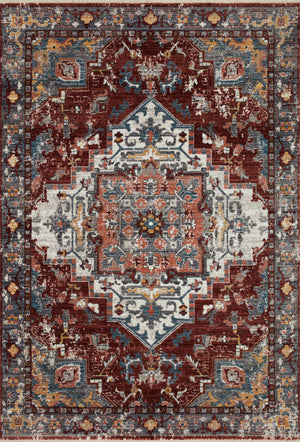 Samra Brick / Grey — a Loloi rug at Laurie Yapp Home.