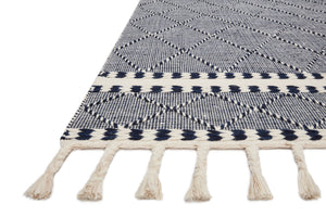 Sawyer Navy shown from a different angle to reveal its pattern.