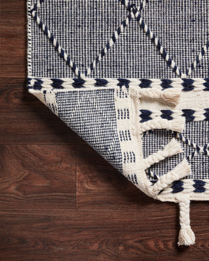 Sawyer Navy shown from a different angle to reveal its pattern.