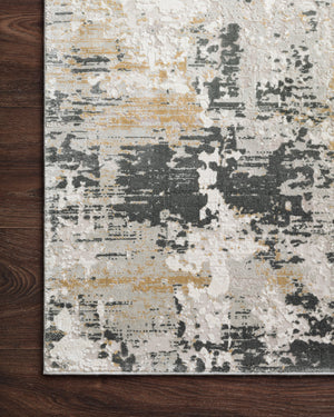 Side view of the Sienne Ivory / Granite rug.