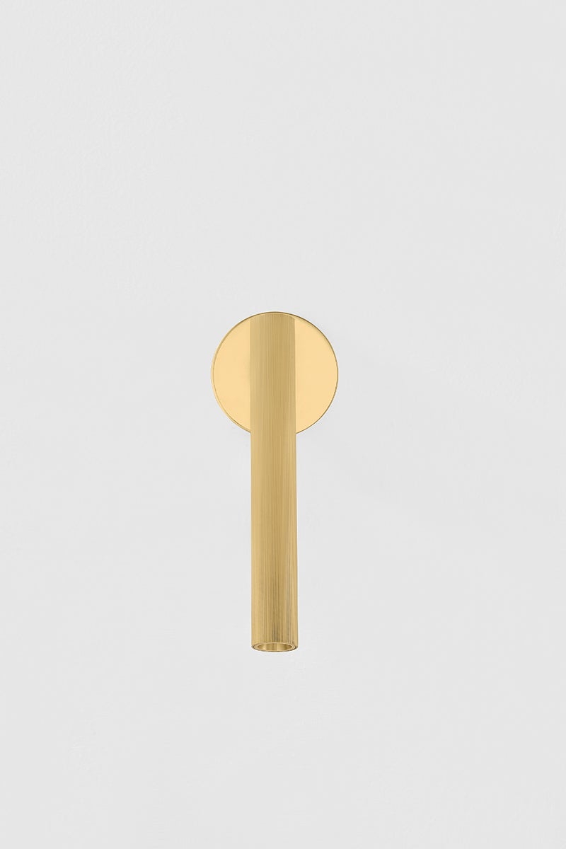Simeon Wall Sconce in aged brass — a Hudson Valley wall sconce for bathrooms, hallways, and living rooms at Laurie Yapp Home.