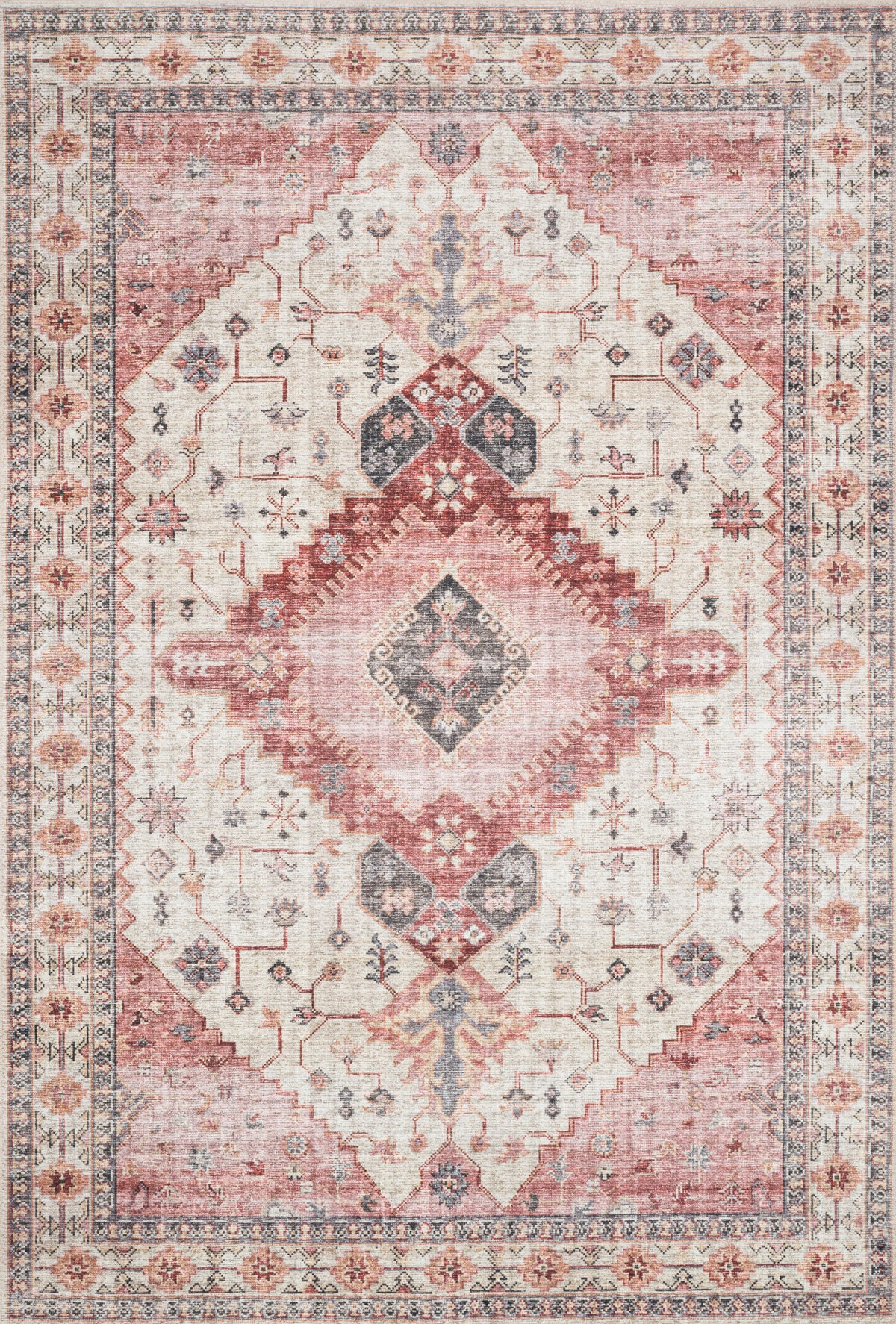 Skye Ivory / Berry — a Loloi rug at Laurie Yapp Home.