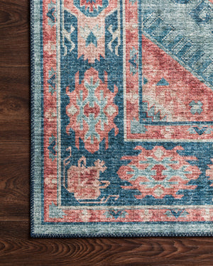 Skye Turquoise / Terracotta shown from a different angle to reveal its pattern.