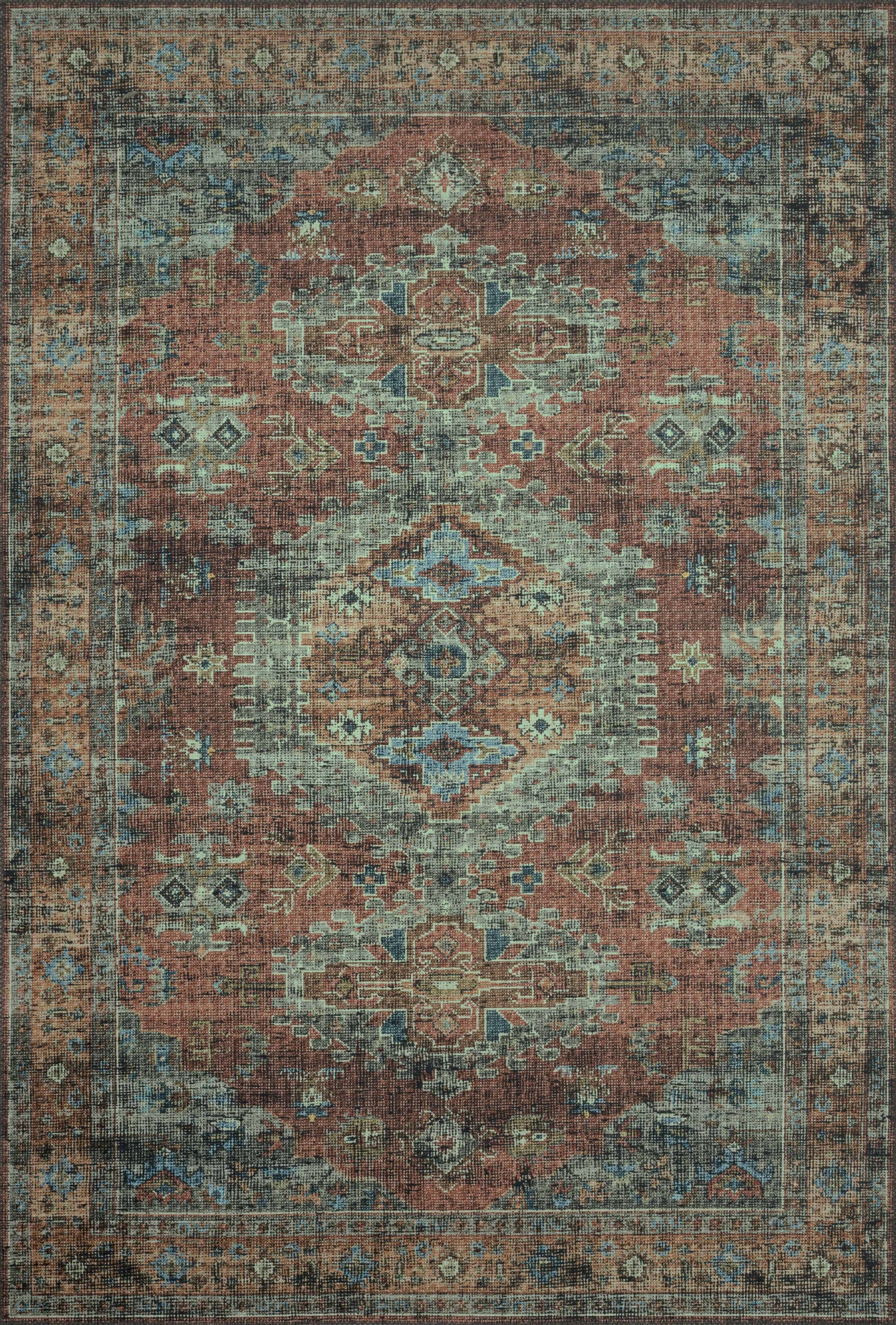 Skye Terracotta / Sky — a Loloi rug at Laurie Yapp Home.