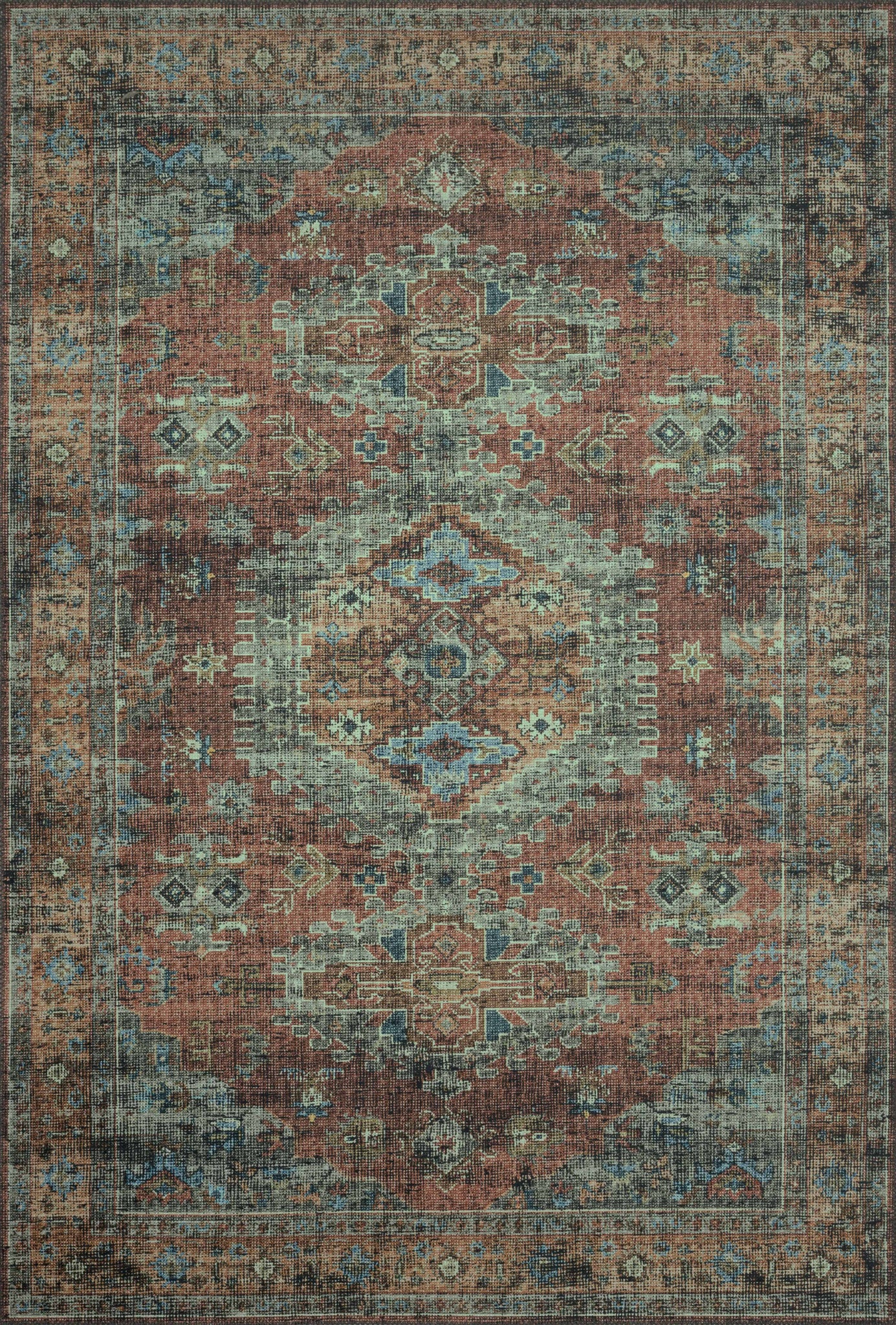 Skye Terracotta / Sky — a Loloi rug at Laurie Yapp Home.