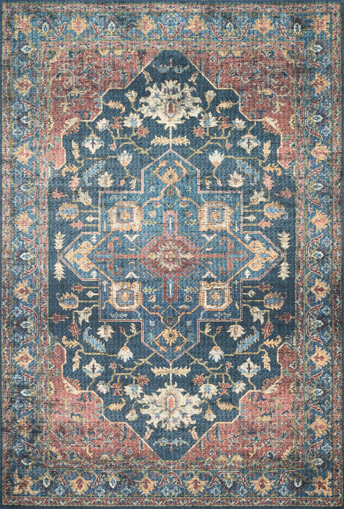 Skye Denim / Brick — a Loloi rug at Laurie Yapp Home.