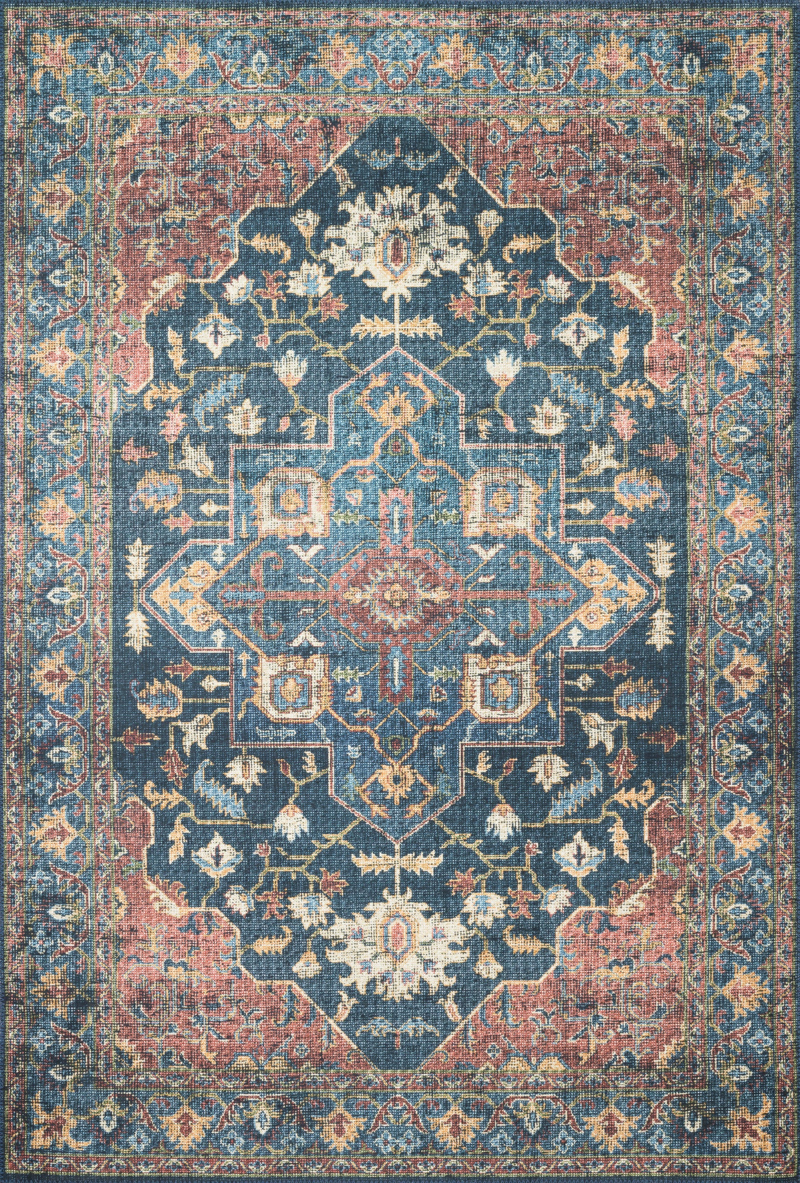 Skye Denim / Brick — a Loloi rug at Laurie Yapp Home.