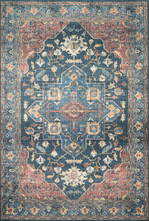 Skye Denim / Brick — a Loloi rug at Laurie Yapp Home.