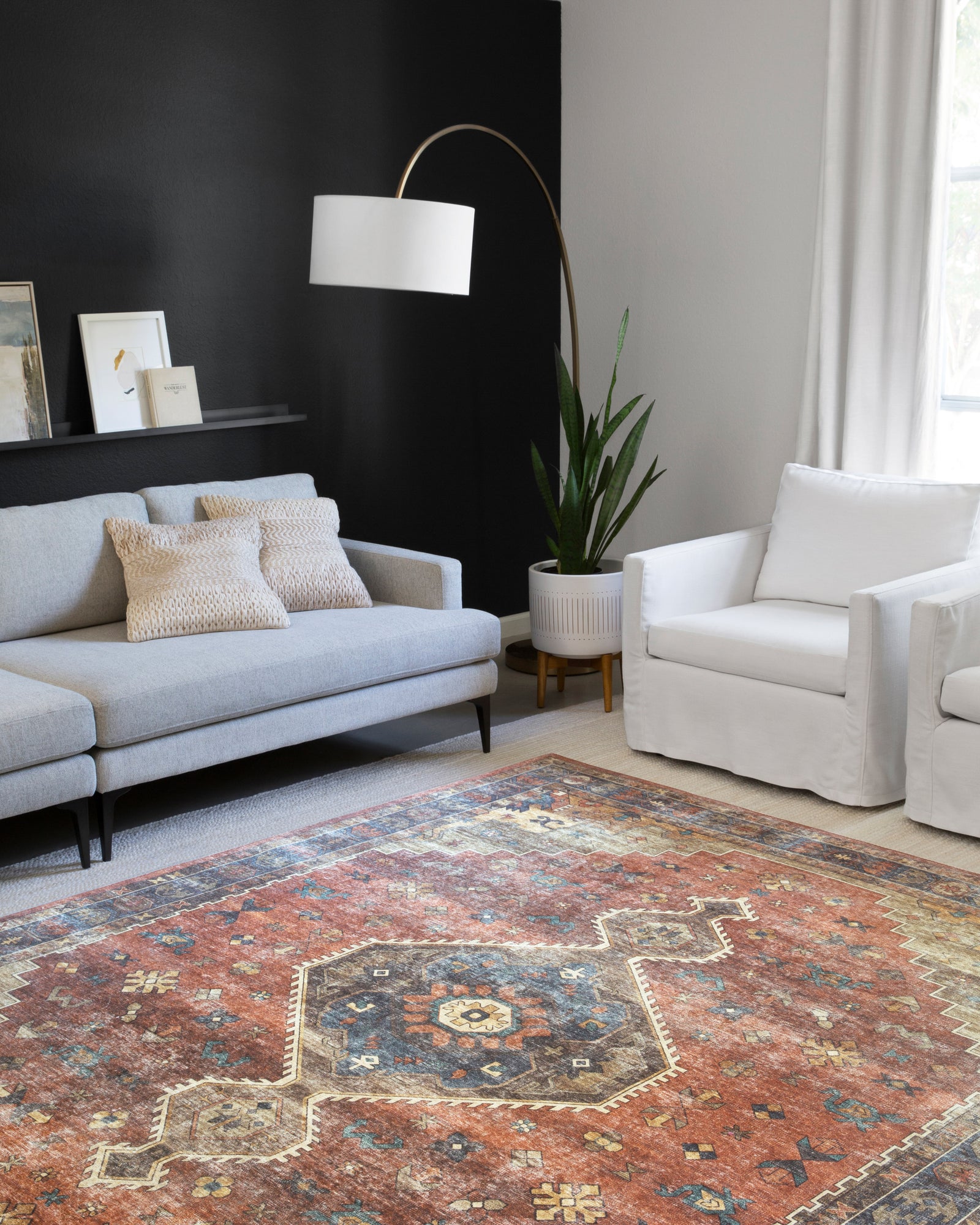 Skye Rust / Blue — a Loloi rug at Laurie Yapp Home.