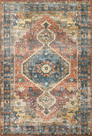 Skye Rust / Blue — a Loloi rug at Laurie Yapp Home.