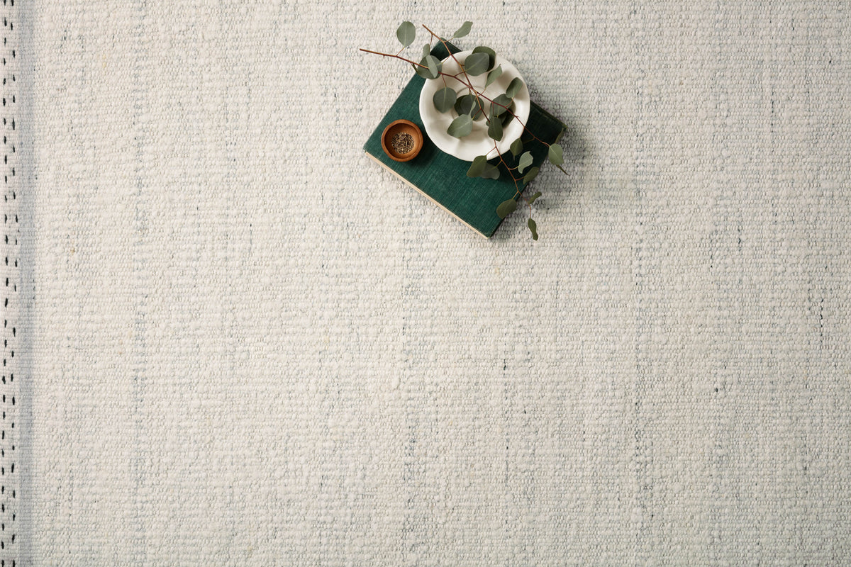 Side view of the Sloane Smoke rug.
