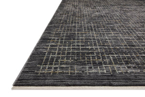 Side view of the Soho Onyx / Silver rug.