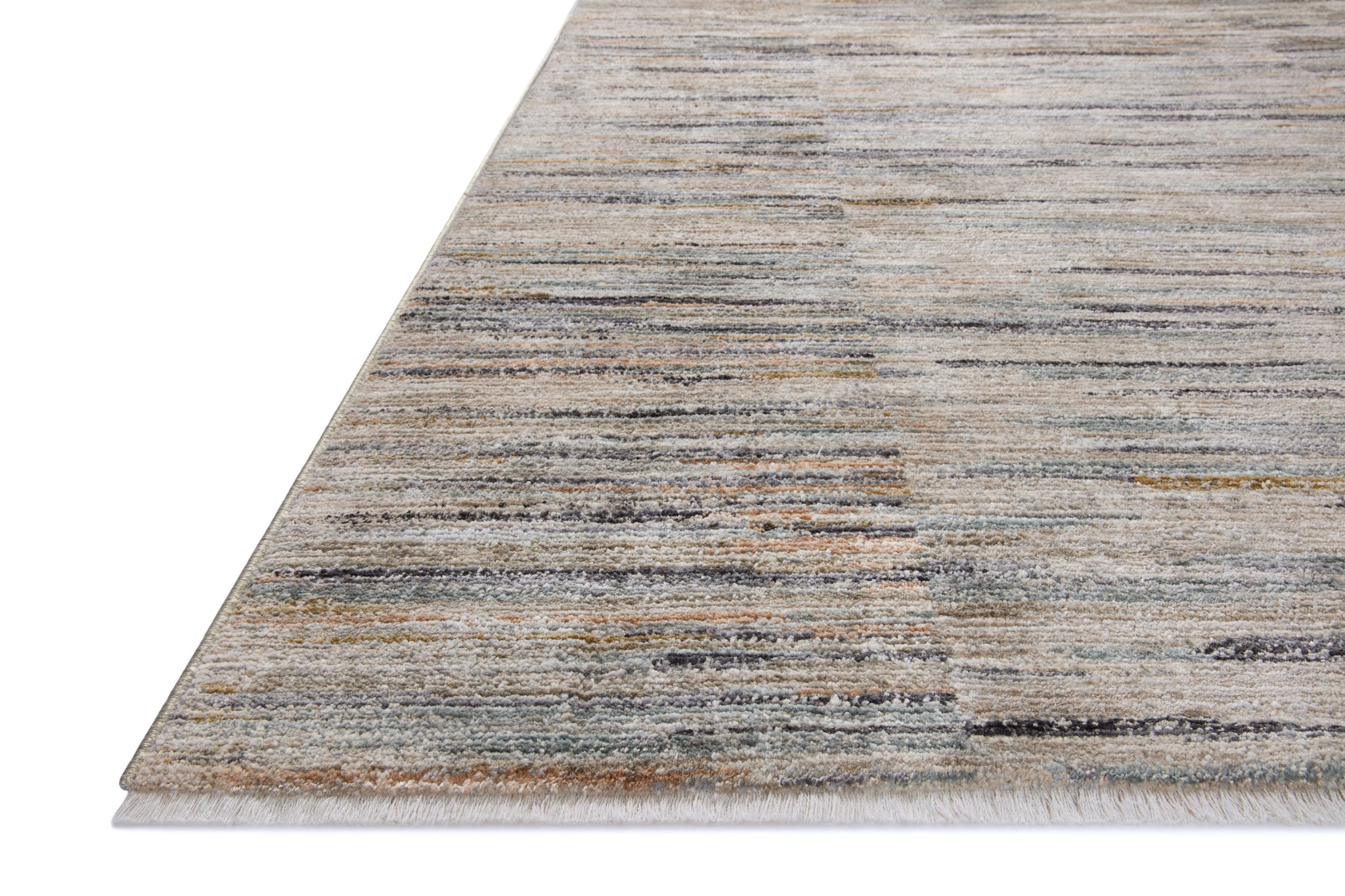 Side view of the Soho Multi / Dove rug.