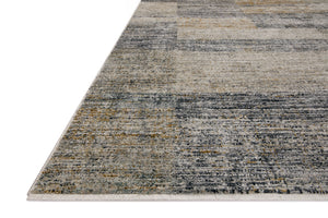 Side view of the Soho Grey / Gold rug.