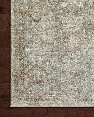 Side view of the Sonnet Lagoon / Gold rug.