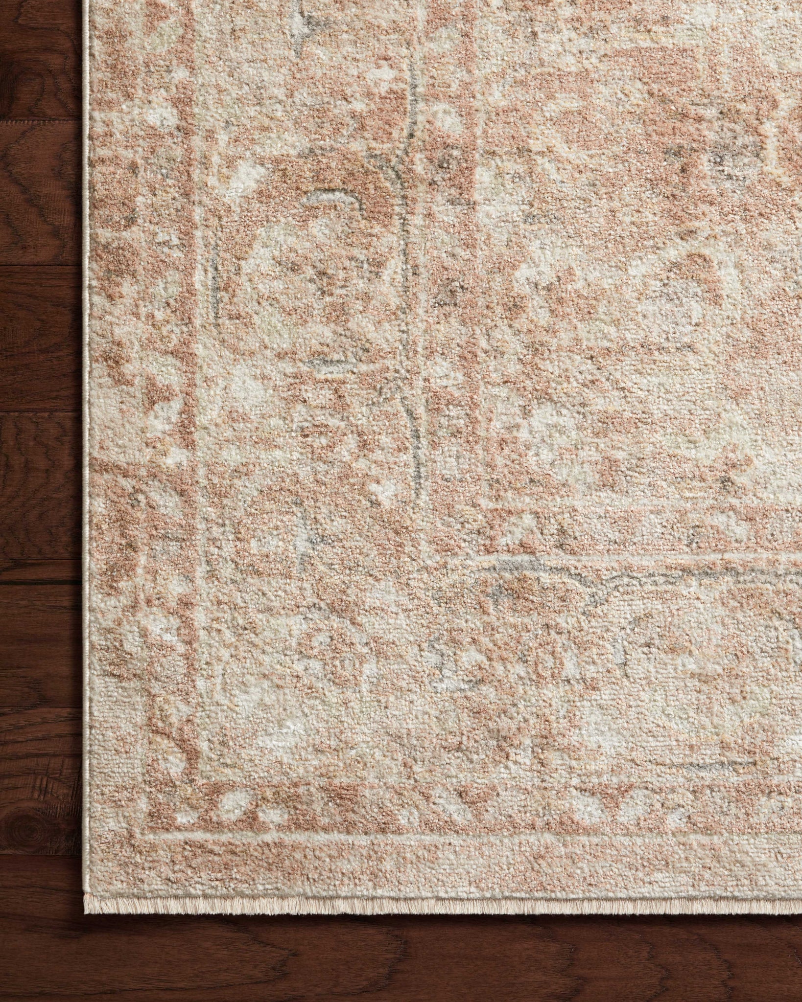 Side view of the Sonnet Terracotta / Natural rug.
