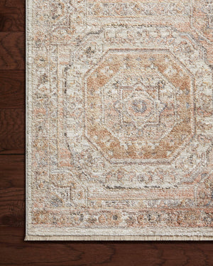 Side view of the Sonnet Apricot / Multi rug.