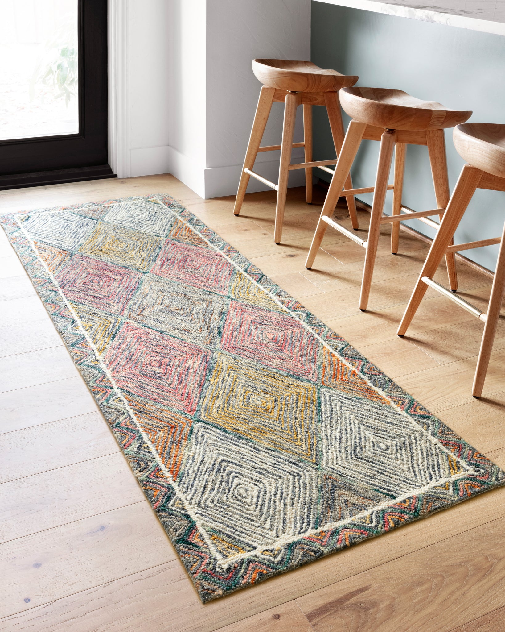 Spectrum Turquoise / Fiesta shown from a different angle to reveal its pattern.