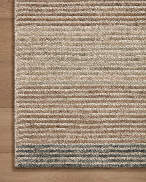 Side view of the Stiles Beige / Slate rug.