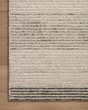 Side view of the Stiles Dove / Ink rug.