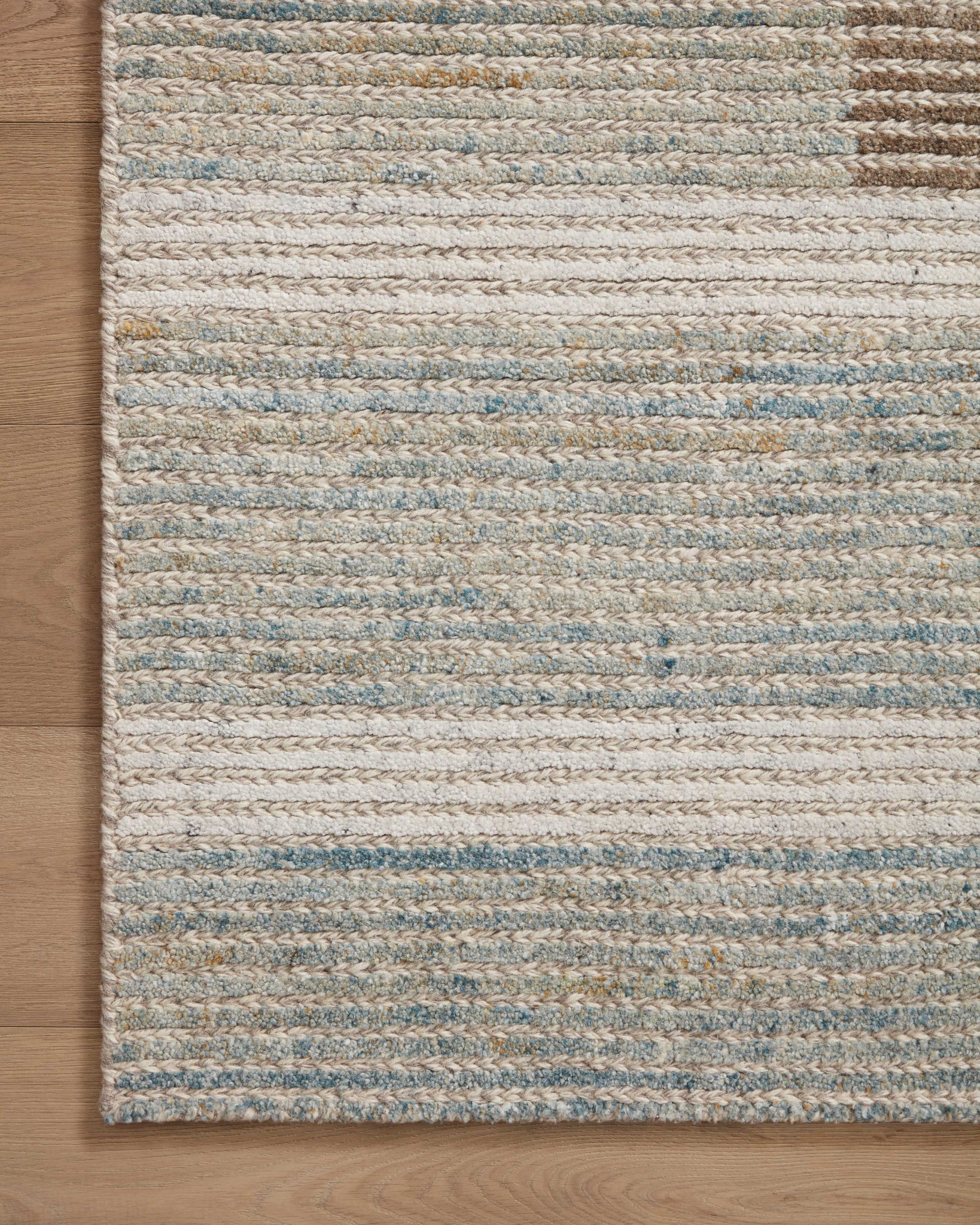Close-up detail of the Stiles Tobacco / Lagoon showing its pile and weave.