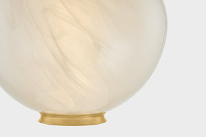 Close-up of the Syros Pendant 13.75" showing the shade shape and metal detail.