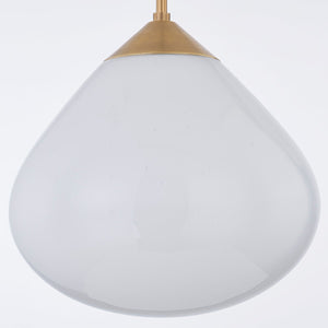 Semilla Pendant 18" shown from the front to reveal the shade shape and metal detail.
