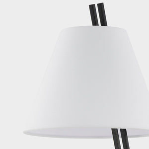 Close-up of the Shokan Wall Sconce in bronze showing the arm curve and shade silhouette.
