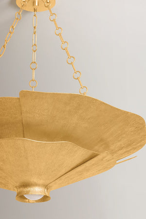Close-up of the Spring Valley Chandelier showing the frame, arms, and shade detail.