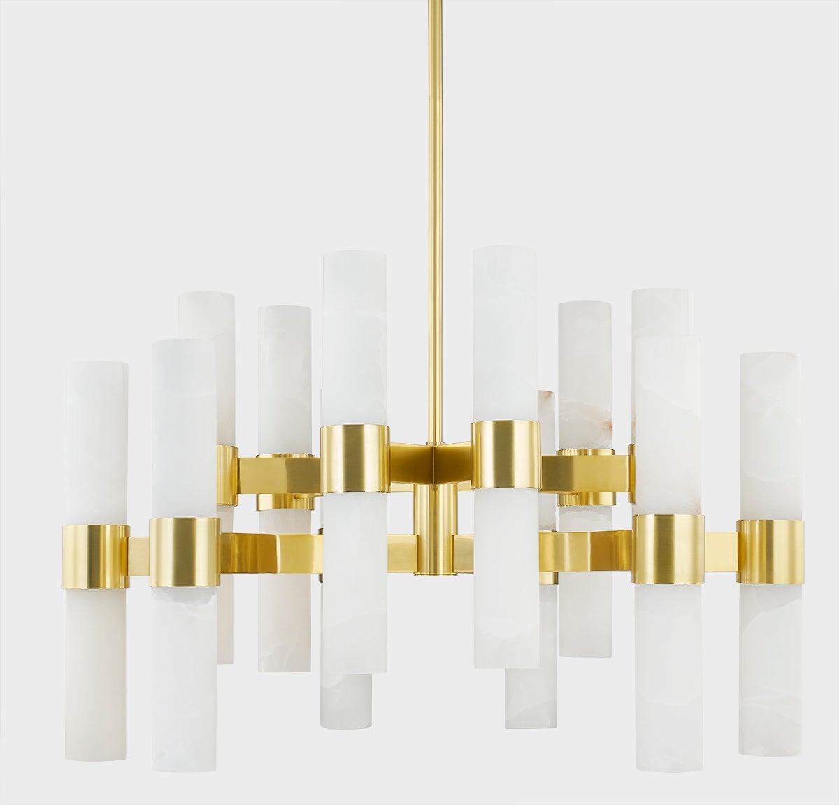 Stowe Chandelier in aged brass — a Hudson Valley chandelier for dining rooms, entries, and living rooms at Laurie Yapp Home.