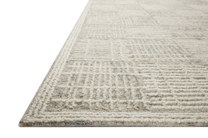 Side view of the Tallulah Mist / Ivory rug.
