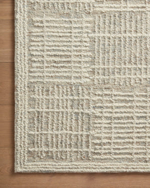 Close-up detail of the Tallulah Mist / Ivory showing its pile and weave.