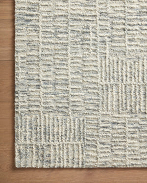 Side view of the Tallulah Sky / Ivory rug.