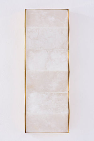Tanzanite Wall Sconce shown from a second angle to highlight the arm curve and shade silhouette.