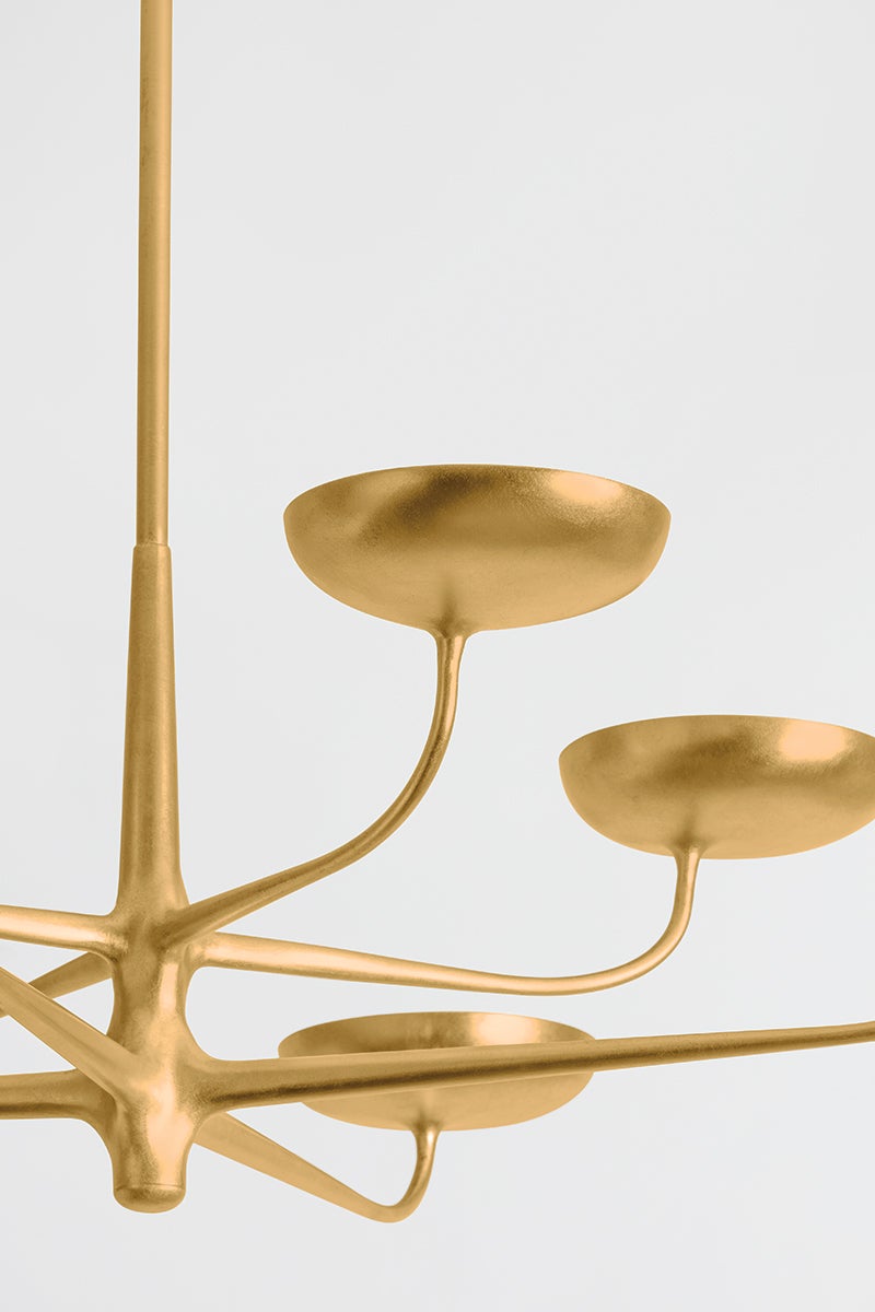 Taormina Chandelier 63" shown from a second angle to highlight the frame, arms, and shade detail.