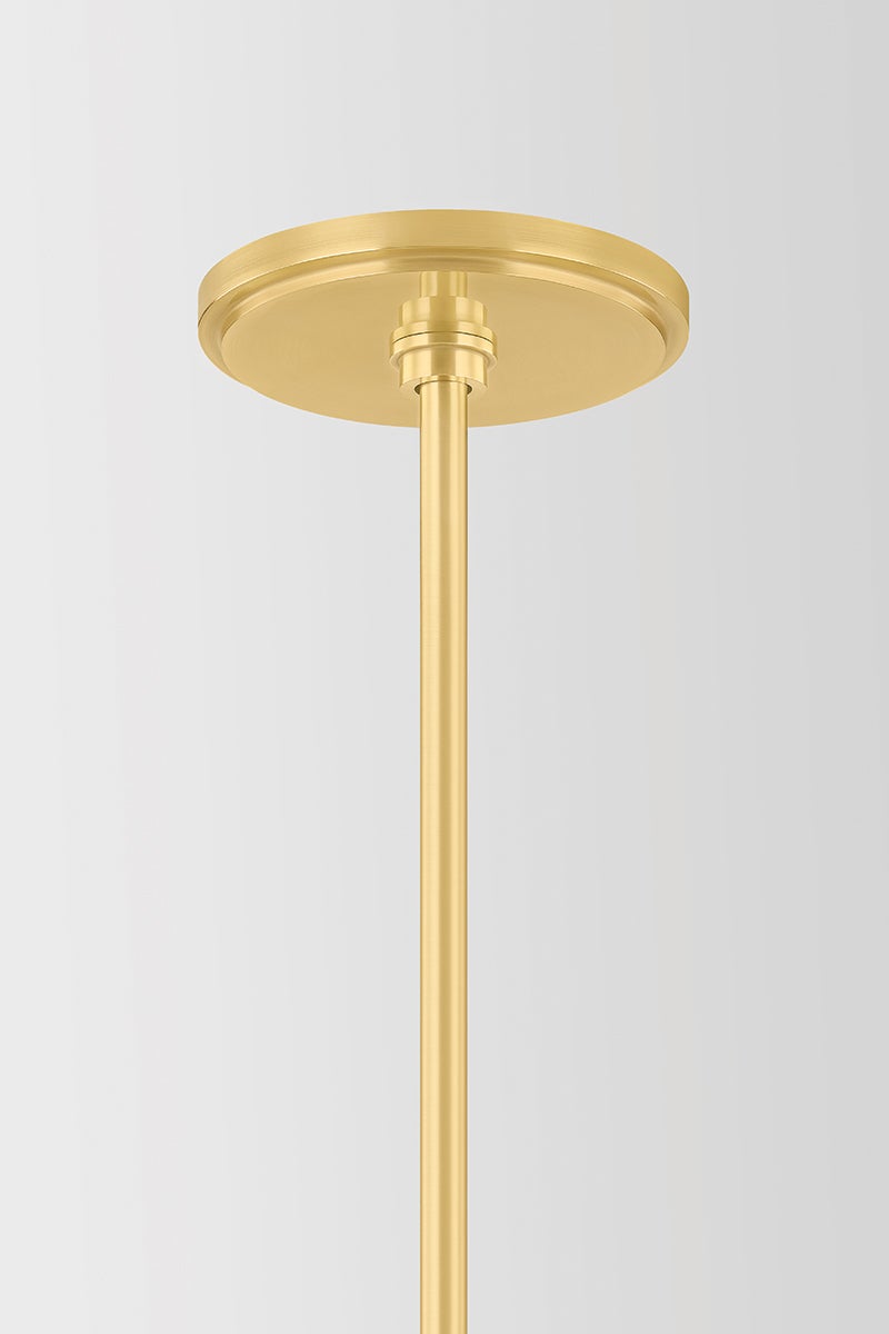 Tenafly Chandelier 56" in aged brass — a Hudson Valley chandelier for dining rooms, entries, and living rooms at Laurie Yapp Home.