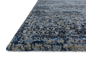 Side view of the Viera Lt. Blue / Grey rug.