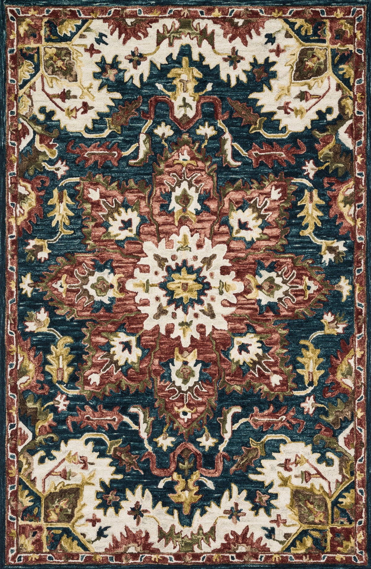 Victoria Teal / Raspberry — a Loloi rug at Laurie Yapp Home.