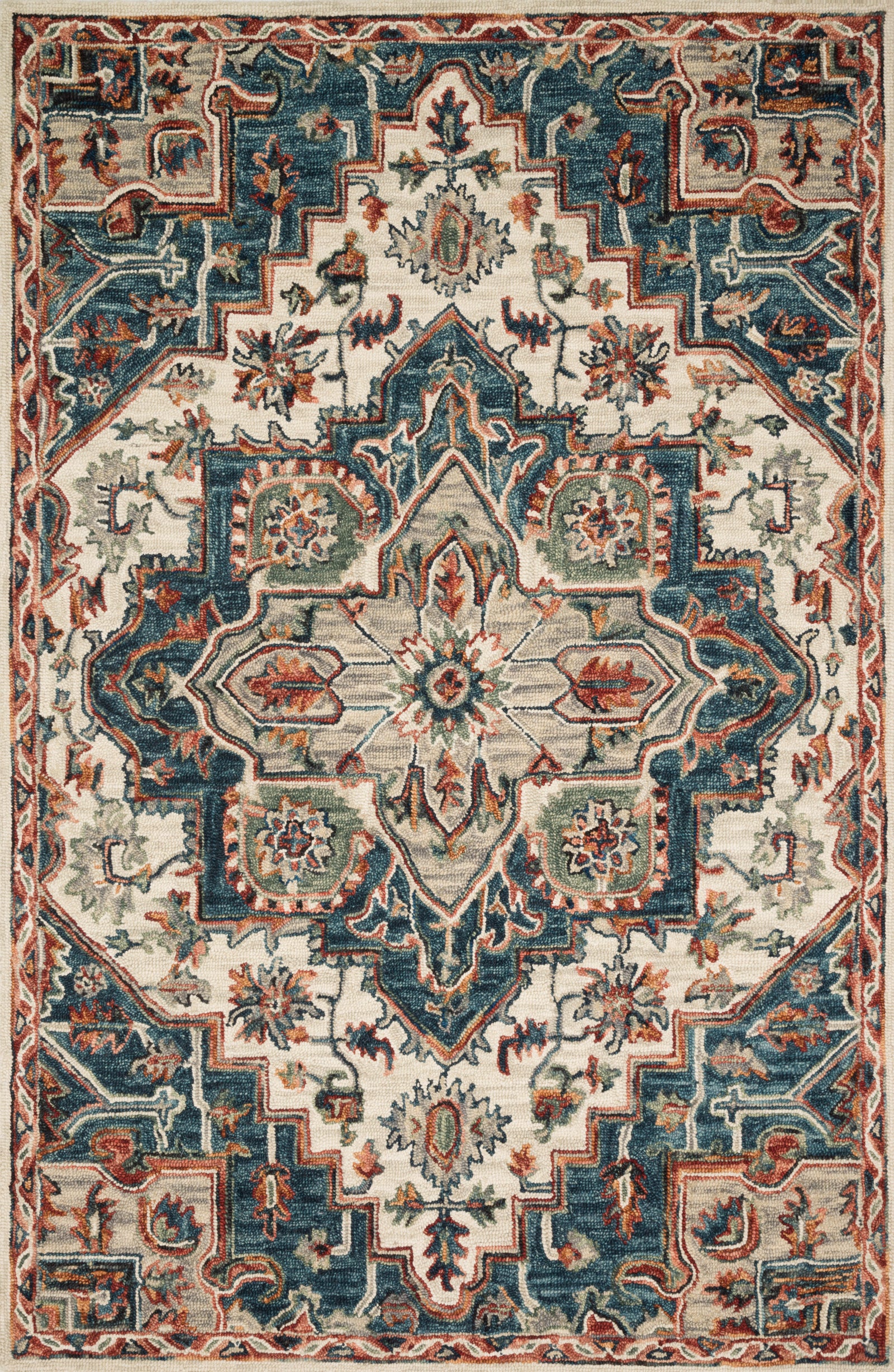 Victoria Blue / Red — a Loloi rug at Laurie Yapp Home.