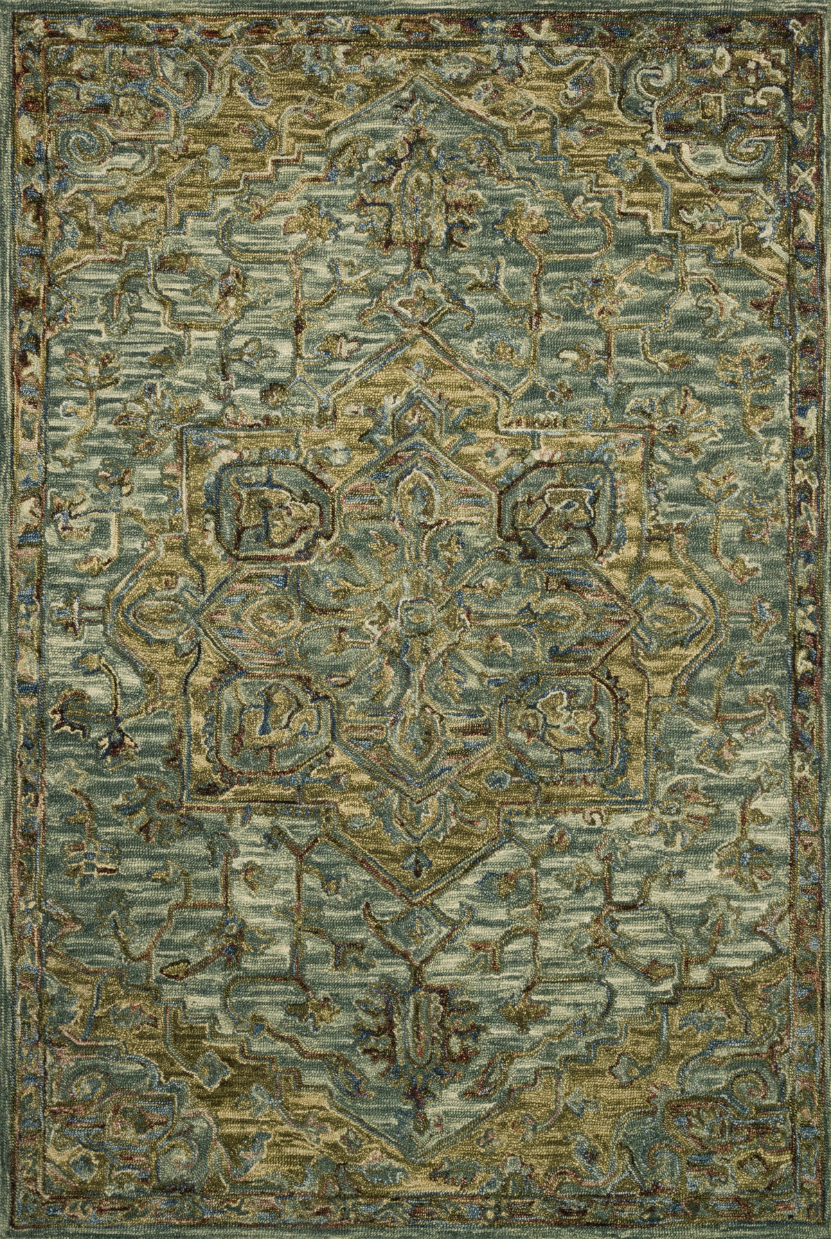 Victoria Dark Green / Tobacco — a Loloi rug at Laurie Yapp Home.