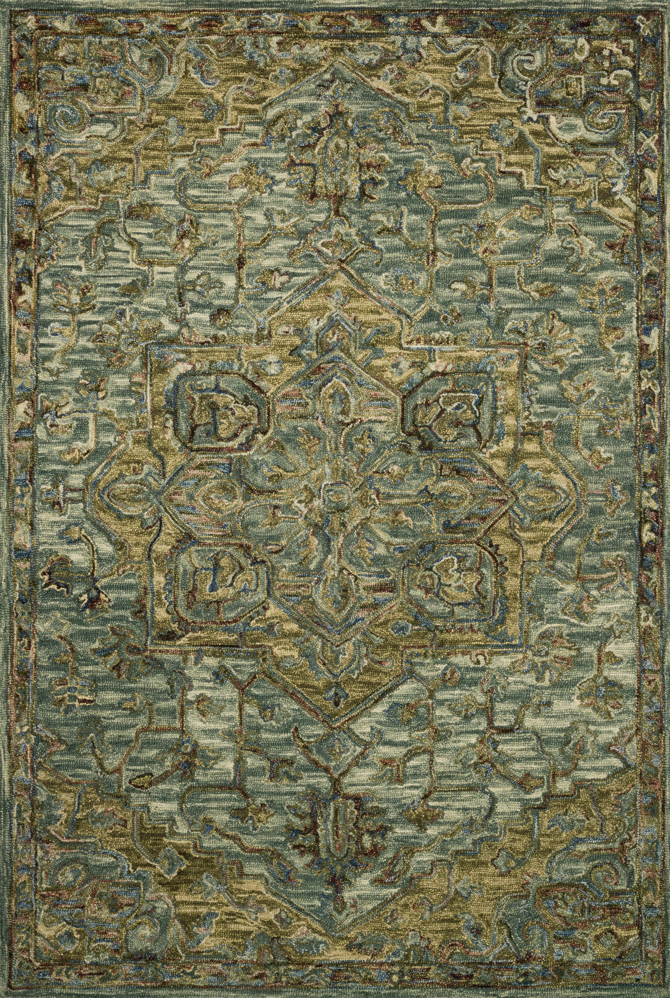 Victoria Dark Green / Tobacco — a Loloi rug at Laurie Yapp Home.