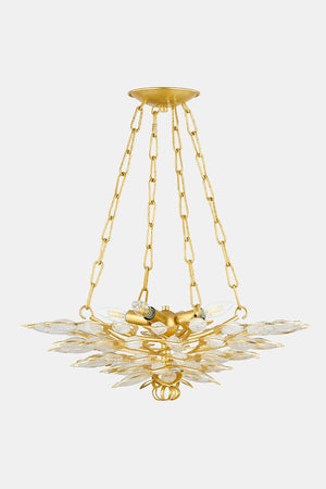 Vittoria Chandelier 24" shown from a second angle to highlight the frame, arms, and shade detail.