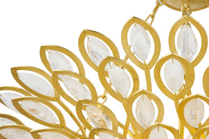 Vittoria Chandelier 24" shown from the front to reveal the frame, arms, and shade detail.