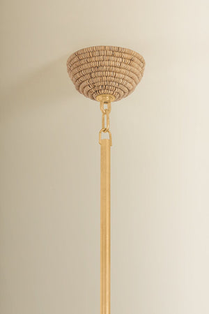 Varanasi Chandelier 30" shown from a second angle to highlight the frame, arms, and shade detail.