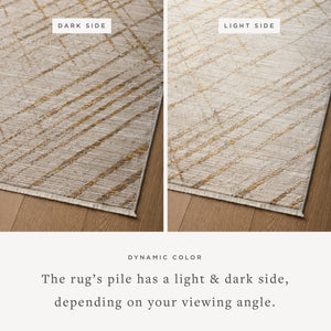 Wade Beige / Gold shown from a different angle to reveal its pattern.